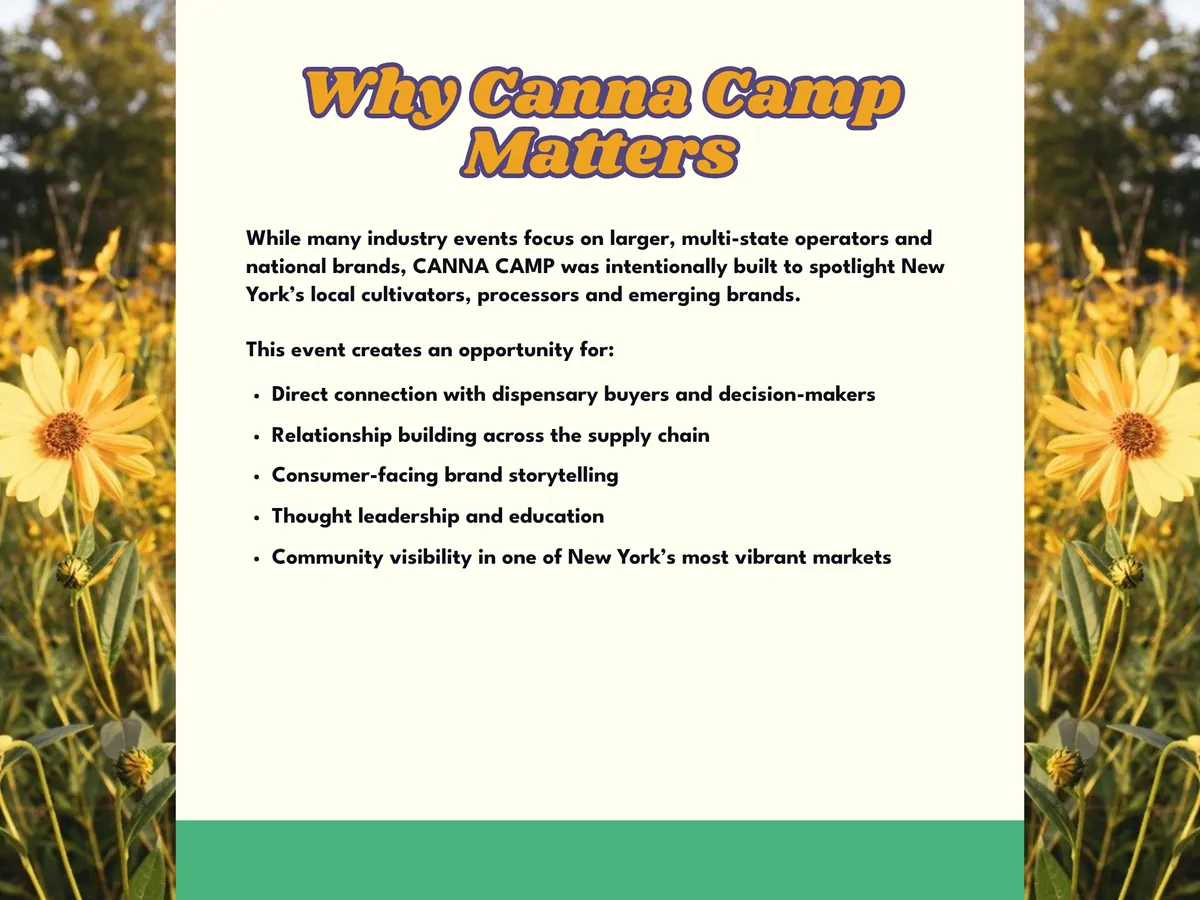 Canna Camp sponsor deck, slide 4 of 9