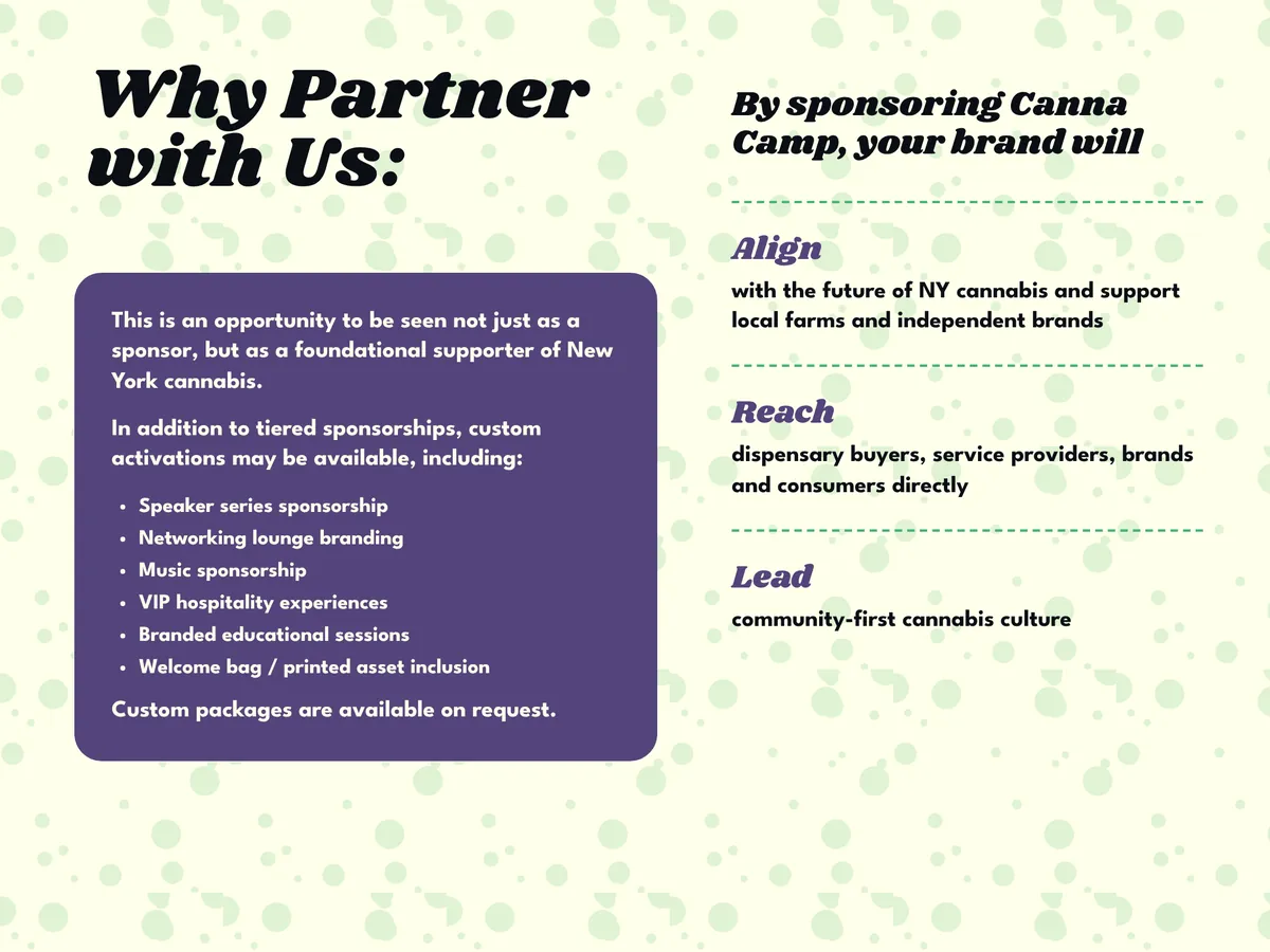 Canna Camp sponsor deck, slide 8 of 9