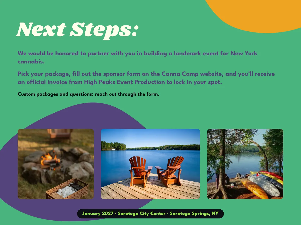 Canna Camp sponsor deck, slide 9 of 9